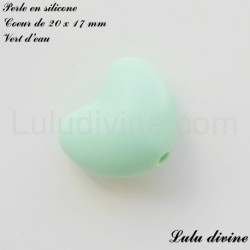 Perle en silicone Coeur