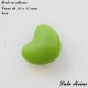 Perle en silicone Coeur