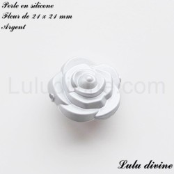 Perle en silicone Fleur