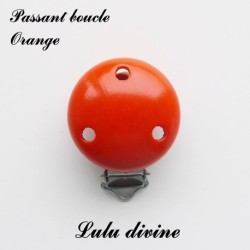 Pince / Clip en bois, attache tétine, passant uni 35 mm