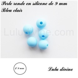 Perle en silicone ronde Ø 9 mm