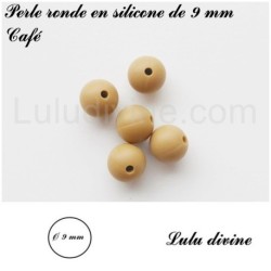 Perle en silicone ronde Ø 9 mm