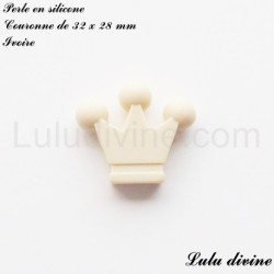 Perle en silicone moyenne Couronne