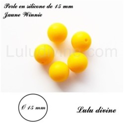 Perle en silicone ronde 15 mm