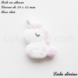 Perle en silicone Licorne