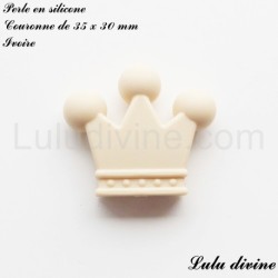 Perle en silicone grosse Couronne 