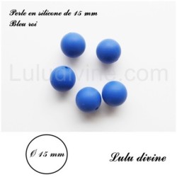 Perle en silicone ronde 15 mm