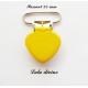 Pince coeur 25 mm Jaune