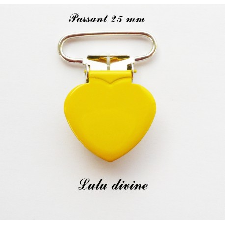 Pince coeur 25 mm Jaune