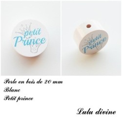 Perle en bois de 20 mm, Perle en bois, Petit prince