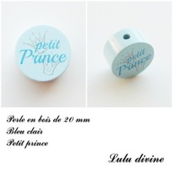 Perle en bois de 20 mm, Perle en bois, Petit prince