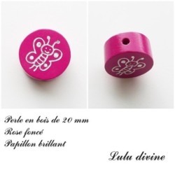 Perle en bois Papillon 