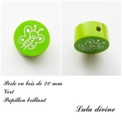 Perle en bois Papillon 