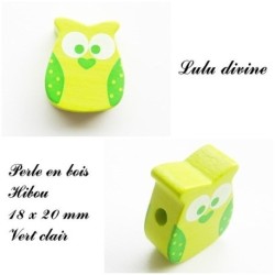 Perle en bois Chouette / Hibou