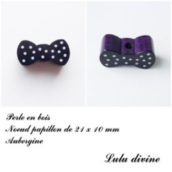 Perle en bois Noeud papillon