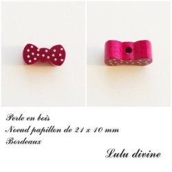 Perle en bois Noeud papillon