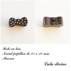 Perle en bois Noeud papillon