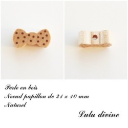 Perle en bois Noeud papillon