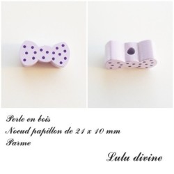 Perle en bois Noeud papillon