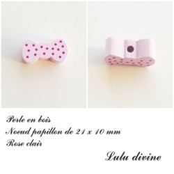 Perle en bois Noeud papillon