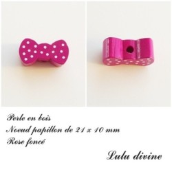 Perle en bois Noeud papillon