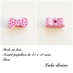 Perle en bois Noeud papillon