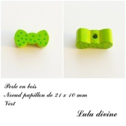 Perle en bois Noeud papillon