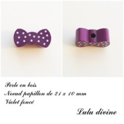 Perle en bois Noeud papillon