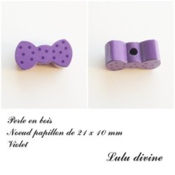 Perle en bois Noeud papillon