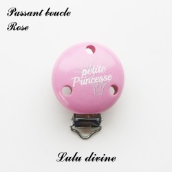 Pince / Clip en bois, attache tétine, passant, Petite princesse, Couronne 2