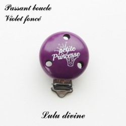 Pince / Clip en bois, attache tétine, passant, Petite princesse, Couronne