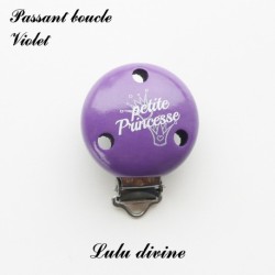 Pince / Clip en bois, attache tétine, passant, Petite princesse, Couronne