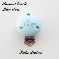 Pince / Clip en bois, attache tétine, passant, Petit prince, Couronne  2