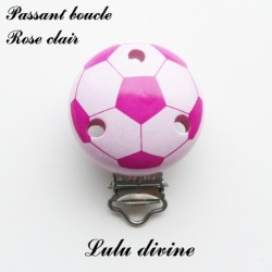 Pince / Clip en bois, attache tétine, passant, Ballon de foot