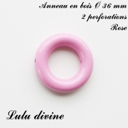 Anneau bois 36 mm avec trous 