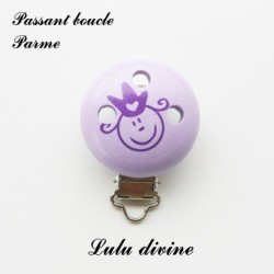 Pince / Clip en bois, passant Princesse & Bébé
