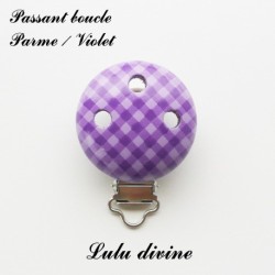 Pince / Clip en bois, passant Vichy