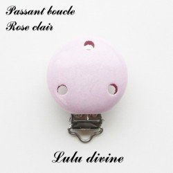 Pince / Clip en bois, attache tétine, passant uni 35 mm