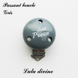 Pince / Clip en bois, attache tétine, passant, Petit prince, Couronne 