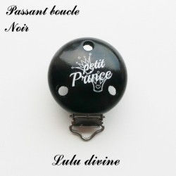 Pince / Clip en bois, attache tétine, passant, Petit prince, Couronne 