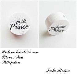 Perle en bois de 20 mm, Perle en bois, Petit prince