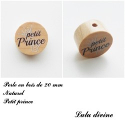 Perle en bois de 20 mm, Perle en bois, Petit prince