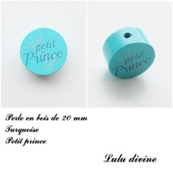Perle en bois de 20 mm, Perle en bois, Petit prince
