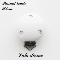 Pince / Clip en bois, attache tétine, passant uni 35 mm