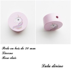 Perle en bois Licorne