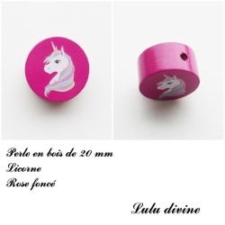 Perle en bois Licorne 2