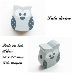 Perle en bois Chouette / Hibou