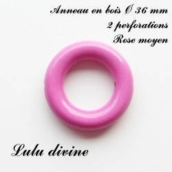 Anneau bois 36 mm avec trous  2
