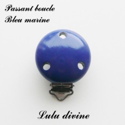 Pince / Clip en bois, attache tétine, passant uni 35 mm