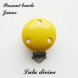 Pince / Clip en bois, attache tétine, passant uni 35 mm